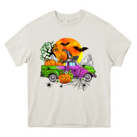Cream halloween farm truck Heavy Core Tee - Zillion Design Studio