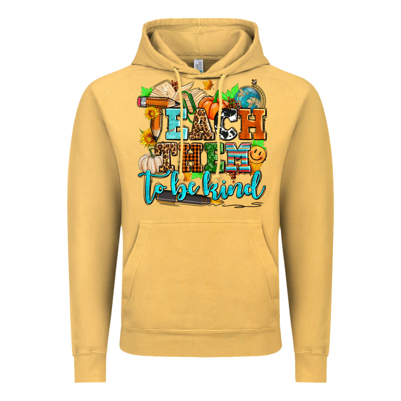 Teach Them To Be Kind With Pumpkins And Fall Vintage Hoodie by AdoDesignShop | Teevron