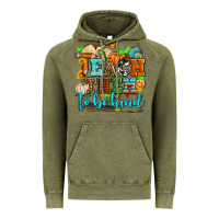 Vintage Olive teach them to be kind with pumpkins and fall Vintage Hoodie - AdoDesignShop