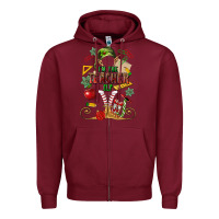 Burgundy im teacher elf Zipper Hoodie - MaliasSmallBusiness