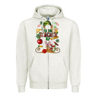 Oatmeal Heather im teacher elf Zipper Hoodie - MaliasSmallBusiness