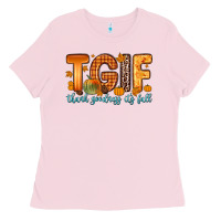 Bubblegum Pink tgif thank goodness it s fall Ladies Tee - Zillion Design Studio