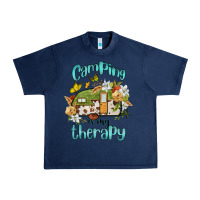 Navy camping is my therapy Urban Heavy Tee - BarkalooDesign