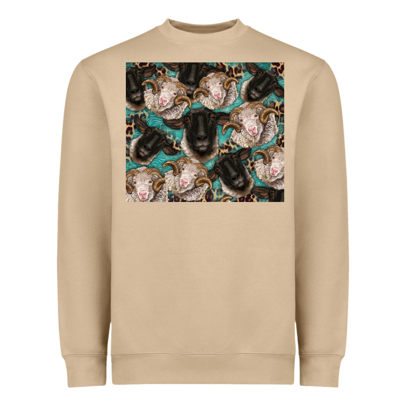 Suffolk Ewe And Merino Ram Sheeps Heavyweight Sweatshirt by BarkalooDesign | Teevron