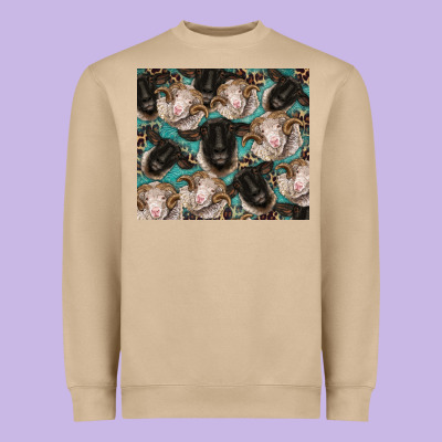 Suffolk Ewe And Merino Ram Sheeps Heavyweight Sweatshirt Designed By Barkaloodesign
