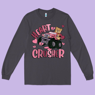 Heart Crusher Long Sleeve Tee Designed By Maliassmallbusiness