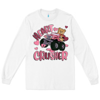 White heart crusher Long Sleeve Tee - MaliasSmallBusiness