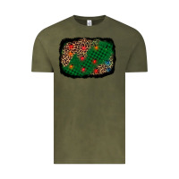 Vintage Olive green buffalo plaid christmas background Vintage Tee - AdoDesignShop
