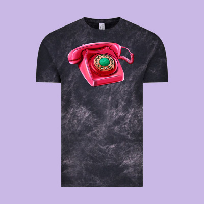 Pink Telephone Vintage Tee Designed By Adodesignshop