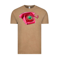 Vintage Coffee pink telephone Vintage Tee - AdoDesignShop