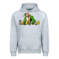 Heather Grey lucky dog St. Patrick's Urban Hoodie - HowdyJamesFarm