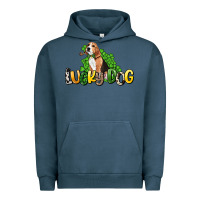 Pigment Midnight Navy lucky dog St. Patrick's Urban Hoodie - HowdyJamesFarm