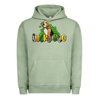 Pigment Oil Green lucky dog St. Patrick's Urban Hoodie - HowdyJamesFarm