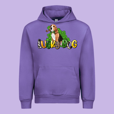 Lucky Dog St. Patrick's Urban Hoodie Designed By Howdyjamesfarm