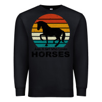 Black Just A Girl Who Loves Horses Premium Sweatshirt - Bettercallsaul
