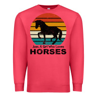 Cardinal Just A Girl Who Loves Horses Premium Sweatshirt - Bettercallsaul
