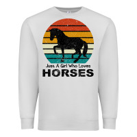 Dove Grey Just A Girl Who Loves Horses Premium Sweatshirt - Bettercallsaul