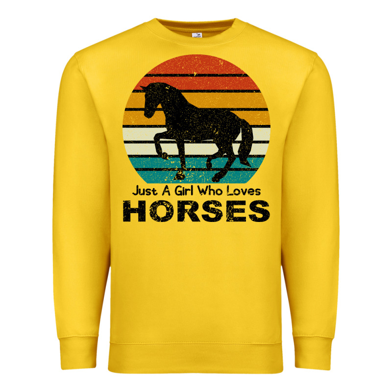 Just A Girl Who Loves Horses Premium Sweatshirt by Bettercallsaul | Teevron