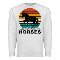 Oatmeal Heather Just A Girl Who Loves Horses Premium Sweatshirt - Bettercallsaul