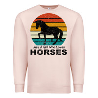 Pale Pink Just A Girl Who Loves Horses Premium Sweatshirt - Bettercallsaul