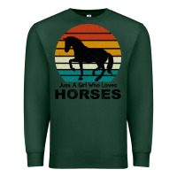 Sports Green Just A Girl Who Loves Horses Premium Sweatshirt - Bettercallsaul