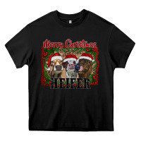 Black merry christmas heifer Heavy Core Tee - RanaPortraitStore