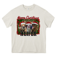 Cream merry christmas heifer Heavy Core Tee - RanaPortraitStore