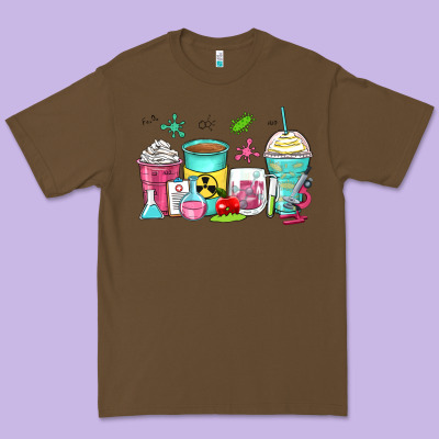 Science Teacher Coffee Cups Premium Tee Designed By Zillion Design Studio