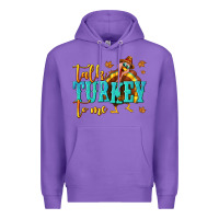 Purple Talk Turkey To Me Premium Hoodie - texasbilliewilder