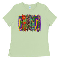 Matcha mardi gras brushstroke Ladies Tee - RanaPortraitStore