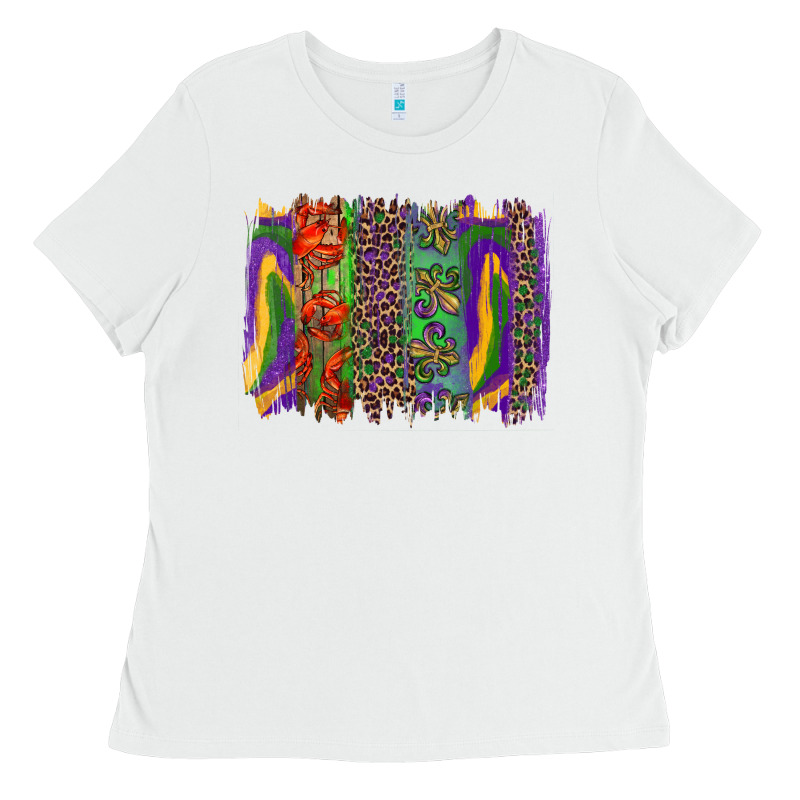 Mardi Gras Brushstroke Ladies Tee by RanaPortraitStore | Teevron