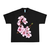 Black Peach Blossom Urban Heavy Tee - LillyAllenDesigns