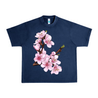 Navy Peach Blossom Urban Heavy Tee - LillyAllenDesigns