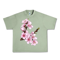 Oil Green Peach Blossom Urban Heavy Tee - LillyAllenDesigns