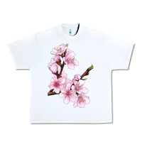 White Peach Blossom Urban Heavy Tee - LillyAllenDesigns