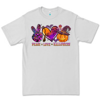 Dove Grey peace love halloween Premium Tee - AdoDesignShop