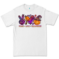 White peace love halloween Premium Tee - AdoDesignShop