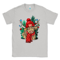 Moon Dust Red Christmas long haired Cow Classic Tee - NancyCooperArtShop