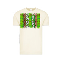 Vintage Arctic Western St. Patrick's Shamrock Cross Leopard Brushstroke Vintage Tee - Artiststas