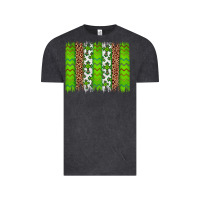 Vintage Black Western St. Patrick's Shamrock Cross Leopard Brushstroke Vintage Tee - Artiststas