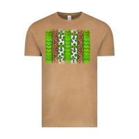 Vintage Camel Western St. Patrick's Shamrock Cross Leopard Brushstroke Vintage Tee - Artiststas