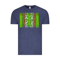 Vintage Denim Western St. Patrick's Shamrock Cross Leopard Brushstroke Vintage Tee - Artiststas
