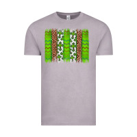 Vintage Zinc Western St. Patrick's Shamrock Cross Leopard Brushstroke Vintage Tee - Artiststas