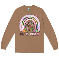Toasted Coconut he is risen easter rainbow Long Sleeve Tee - MaliasSmallBusiness
