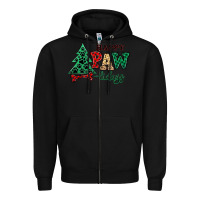Black happy pawlidays christmas pets Zipper Hoodie - MaliasSmallBusiness