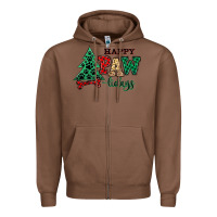 Chestnut happy pawlidays christmas pets Zipper Hoodie - MaliasSmallBusiness
