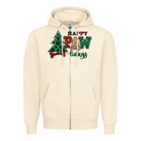 Sandshell happy pawlidays christmas pets Zipper Hoodie - MaliasSmallBusiness