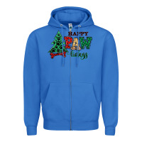 True Royal happy pawlidays christmas pets Zipper Hoodie - MaliasSmallBusiness