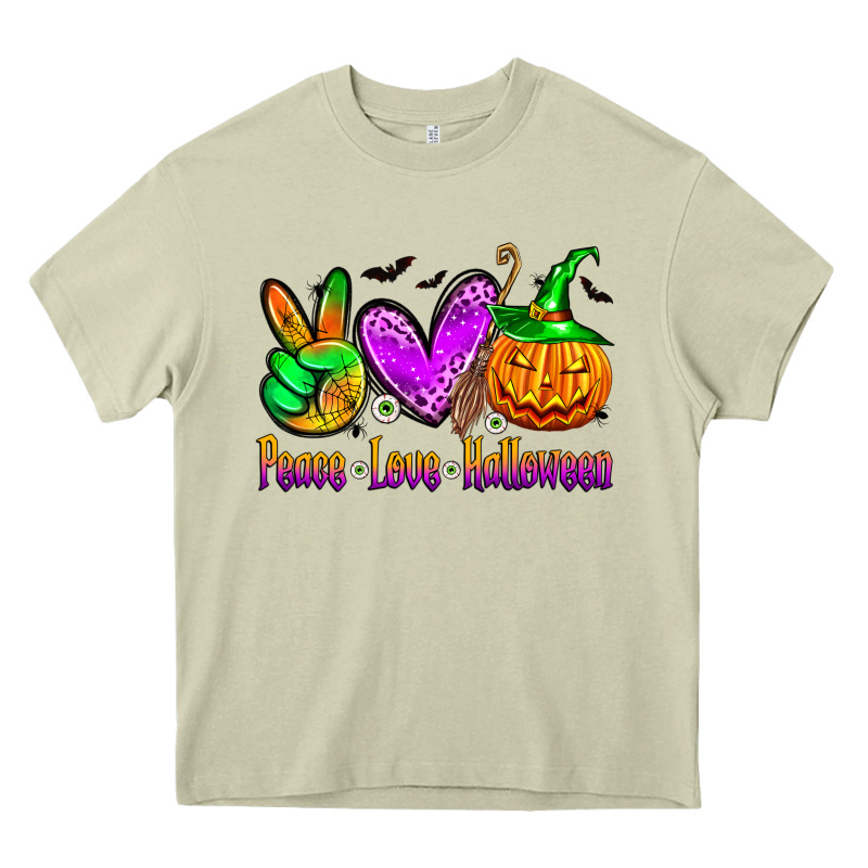 Peace Love Halloween Heavy Core Tee by Zillion Design Studio | Teevron