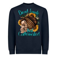 Navy dead inside but caffeinated Heavyweight Sweatshirt - Jasminsmagicworld